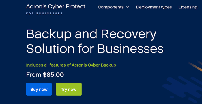 Acronis Cyber Protect – Backup & Recovery – Acronis